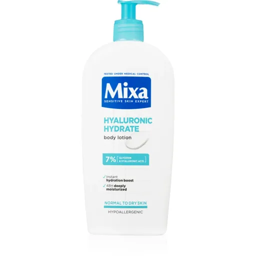 MIXA Hyalurogel intenzívne hydratačné telové mlieko pre suchú a citlivú pokožku 400 ml