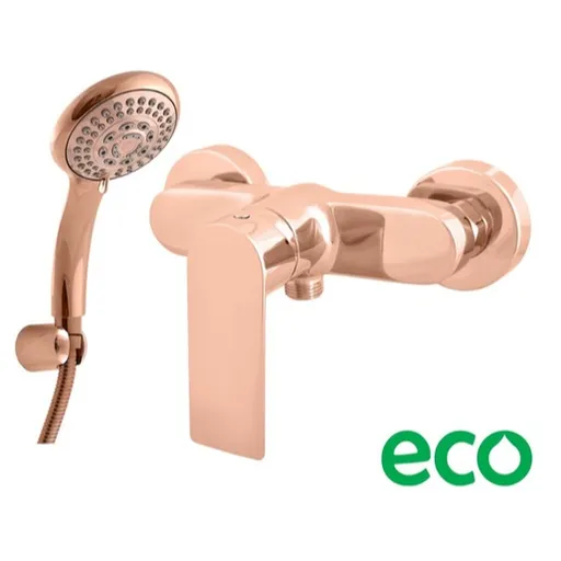Sprchová batéria RAV SLEZÁK Nil so sprchovacím setom 150 mm zlatá ružová NL181.5/1ZRL