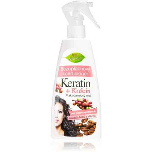 Bione Cosmetics Keratin + Kofein bezoplachový kondicionér v spreji 260 ml