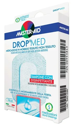 DROP MED Rychloobvaz Steril. Antisep 7 x 5 cm/5 ks