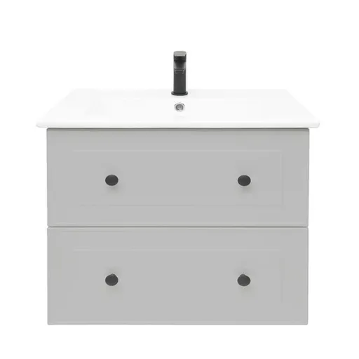 Kúpeľňová skrinka s umývadlom Naturel Forli 80x53x46 cm v šedej farbe mat FORLI80GMU