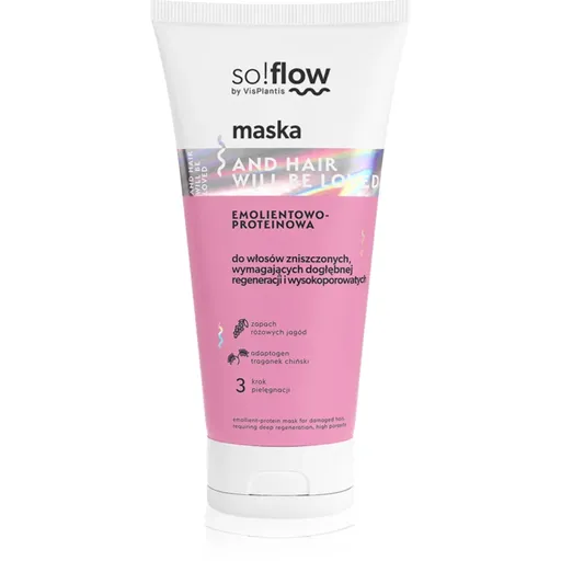 so!flow Damaged Hair Protein-Emollient Mask posilujúca maska pre poškodené vlasy 200 ml