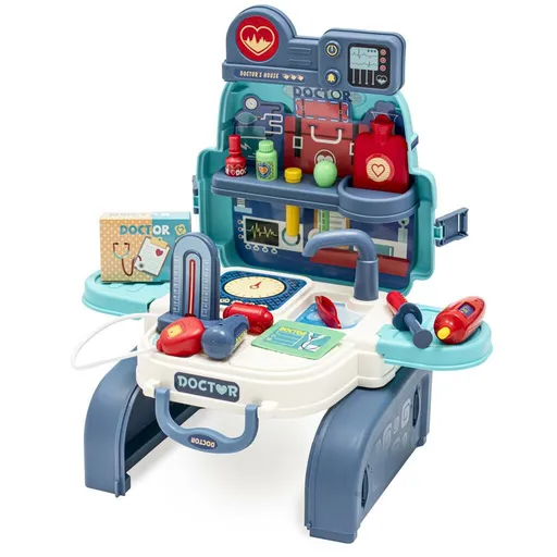 Baby Mix Detská lekárska súprava v batohu 3v1, 40x 32 x 40,5 cm