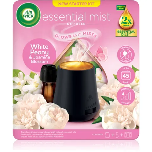Air Wick Aroma Mist White Peony & Jasmine Blossom aróma difuzér s náplňou + batérie 1 ks