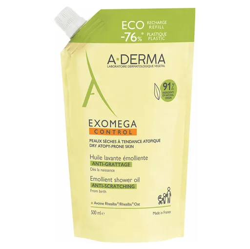 A-DERMA Exomega Control Sprchový olej náhradná náplň 500 ml