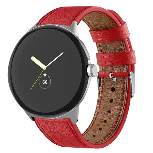 LEATHER Kožený remienok pre Google Pixel Watch 4 45mm / Pixel Watch 3 45mm červený