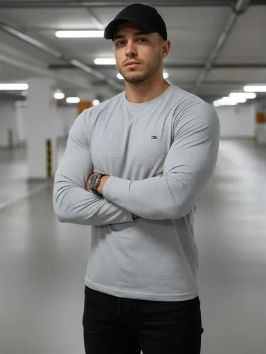 Pánske tričko svetlo-sivej farby.