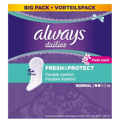 ALWAYS Fresh&Protect Normal Fresh Intímne vložky 58 ks