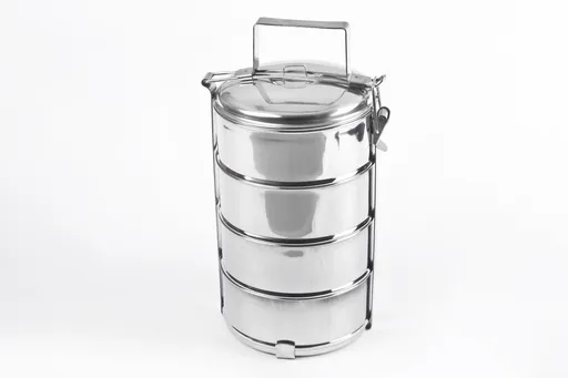 MAKRO - Štvordielny nerezový obedár 4 x 1L