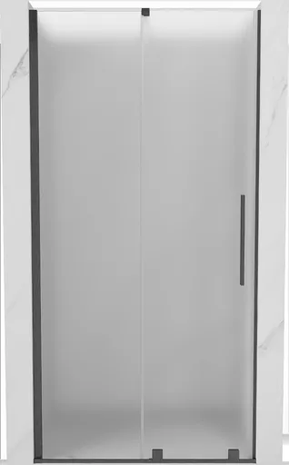 MEXEN/S - Velár posuvné sprchové dvere 120, dekor, grafit kartáčovaná 871-120-000-31-66