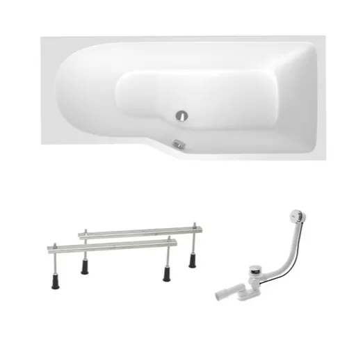 Asymetrická vaňa Laguna Beáta Plus 160x80 cm akrylát pravá SIKOBE1600PAN