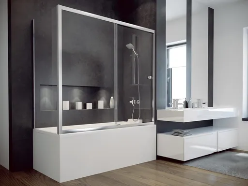 BESCO - Bočný panel k vaňovej zástene DUO SLIDE II - FARBA rámu - Hliník leštený, Rozmer A - 70 cm, Rozmer C - 150 cm, Smer zatvárania - Univerzálne Ľavé / Pravé BCDUSL70CC