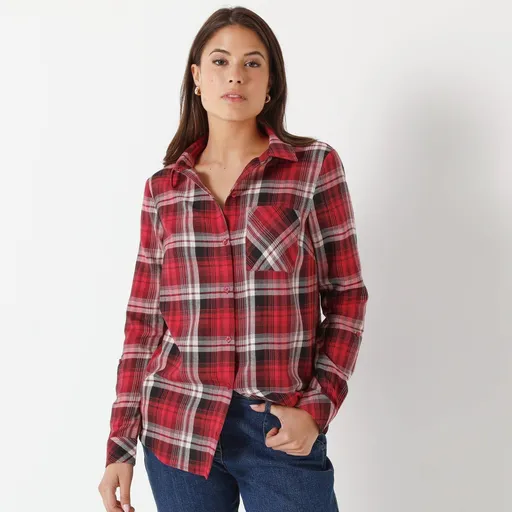 Flanelová kockovaná košeľa