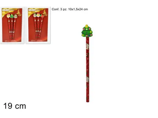 MAKRO - Ceruzka vianočná sada 3ks rôzne druhy