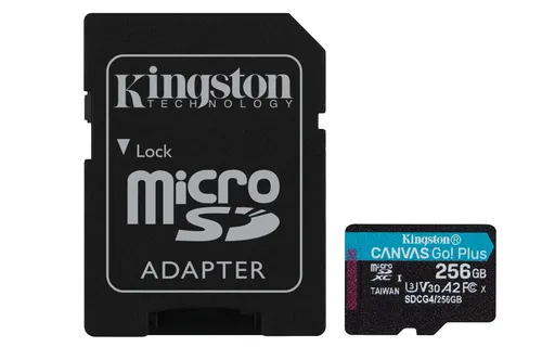 Kingston Canvas Go Plus A2/Micro SDXC/256GB/UHS-I U3/Class 10/+ Adaptér