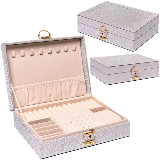 Strieborná šperkovnica s kľúčikom a uzatváraním