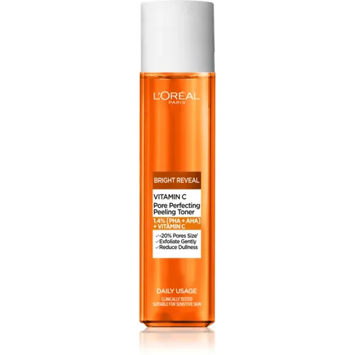 L’Oréal Paris Bright Reveal Vitamin C rozjasňujúce tonikum pre zmenšenie pórov 180 ml