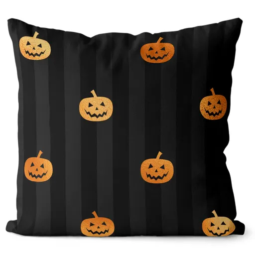 Vankúš Tekvice a pruhy (Velikost polštáře: 40 x 40 cm)