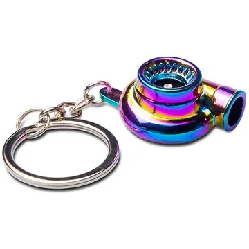 Prívesok na kľúče - turbo, dúhový (KC-0034)
