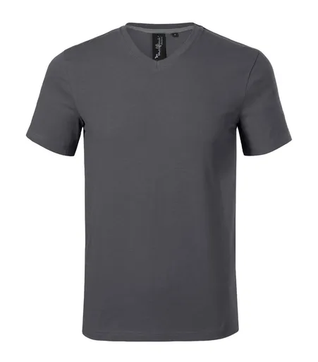 MALFINI Pánske tričko Action V-neck - Svetlá antracitová | 2XL