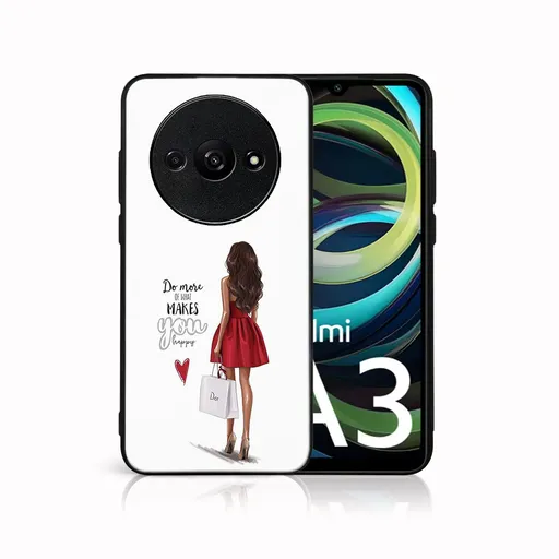 MY ART Ochranný kryt pre Xiaomi Redmi A3 RED DRESS (137)