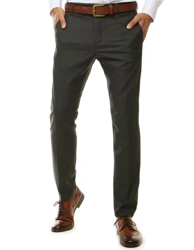 Elegantné tmavo-sivé pánske nohavice UX2547 skl.1