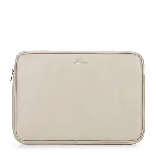 Puzdro na notebook 15,6” z pravej kože, béžové 16-2-001-8