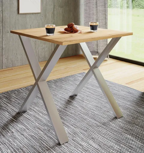 VCM Jídelní stůl Xona 80x50 X-nohy, dub medový