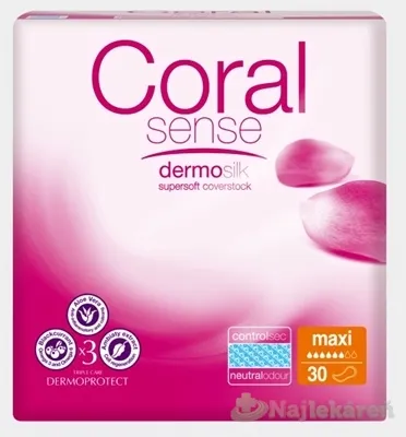 Coral Sense Maxi vložky inkontinenčné 30 ks