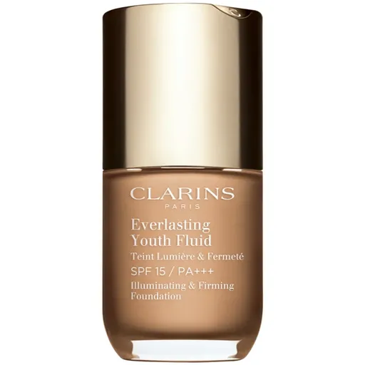 Clarins Everlasting Youth Fluid Foundation rozjasňujúci make-up SPF 15 odtieň 108.5 Cashew 30 ml