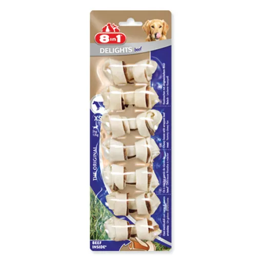 8IN1 Delights kosť žuvacia hovädzia XS 7 kusov