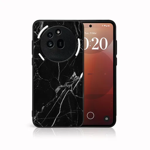 MY ART Ochranný kryt pre Nothing Phone (3a) Pro BLACK MARBLE (142)