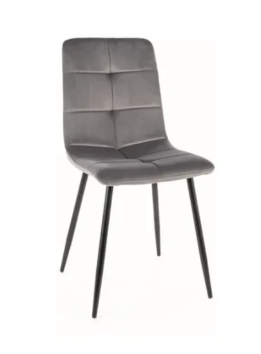 Signal Jedálenská stolička IVO VELVET | sivá