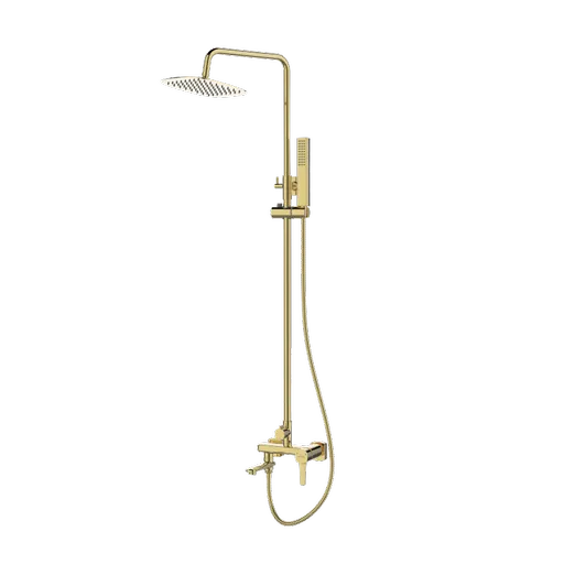 INVENA - Sprchový stĺp GLAMOUR TREND s batériou, zlato AU-05-B09-V