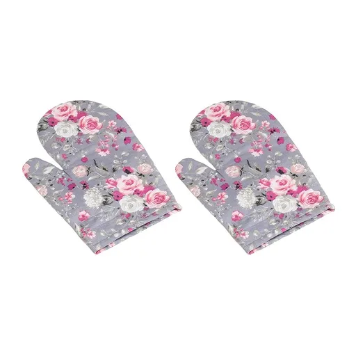 Bellatex Kuchynská chňapka Adela Kvety ruže ružová, 28 x 18 cm, 2 ks