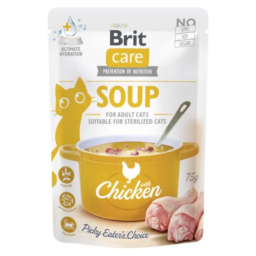 BRIT Care Cat Soup with Chicken vývar pre mačky 75 g