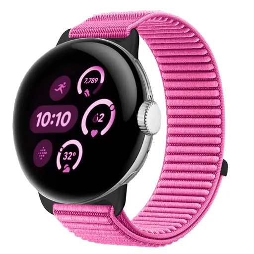 NYLON Vymeniteľný remienok pre Google Pixel Watch / Pixel Watch 2 / Pixel Watch 3 41mm / Pixel Watch 4 41mm tmavoružový