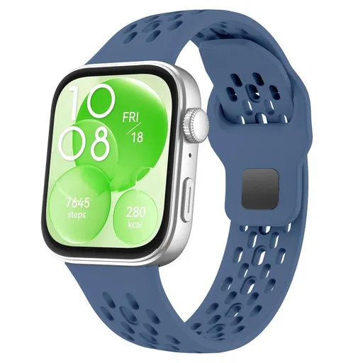 AIRY Silikónový remienok pre Huawei Watch Fit 4 / Fit 4 Pro tmavomodrý