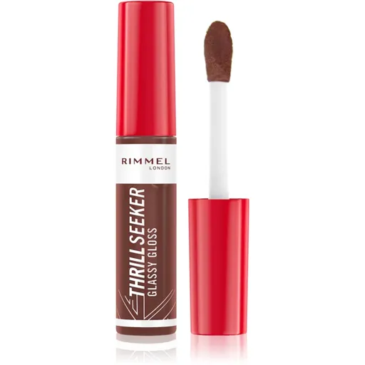 Rimmel Thrill Seeker Glassy Gloss lesk na pery pre väčší objem odtieň 800 Chocolate Glaze 10 ml