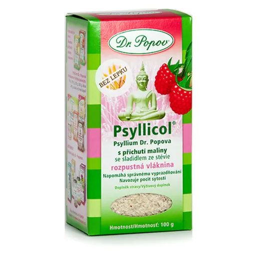DR. POPOV Psyllicol s príchuťou maliny 100 g