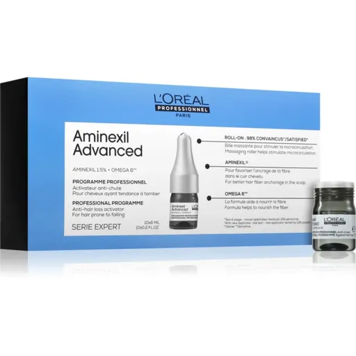 L’Oréal Professionnel Serie Expert Aminexil Advanced ampuly pre rast vlasov a posilnenie od korienkov 10x6 ml