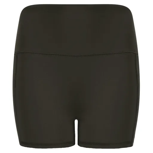 Tombo Dámske elastické športové šortky s vysokým pásom - Olivová | S/M