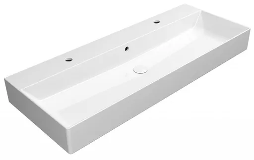 GSI - KUBE X keramické dvojumývadlo 120x47cm, biela ExtraGlaze 9424211