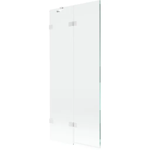 MEXEN/S - Lunar vaňová zástena 2-krídlová ľavá 80 x 150, transparent, biela 897-080-100-20-00-L