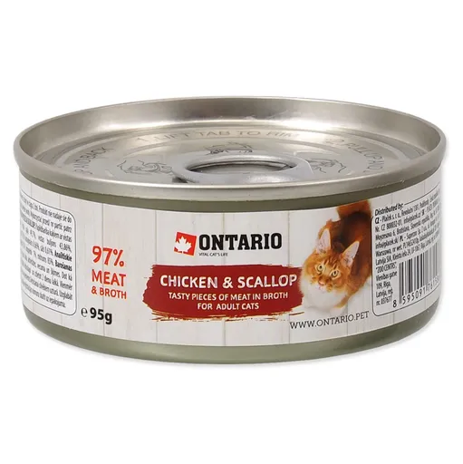 ONTARIO Konzerva kuracie kúsky s mušľami 95 g