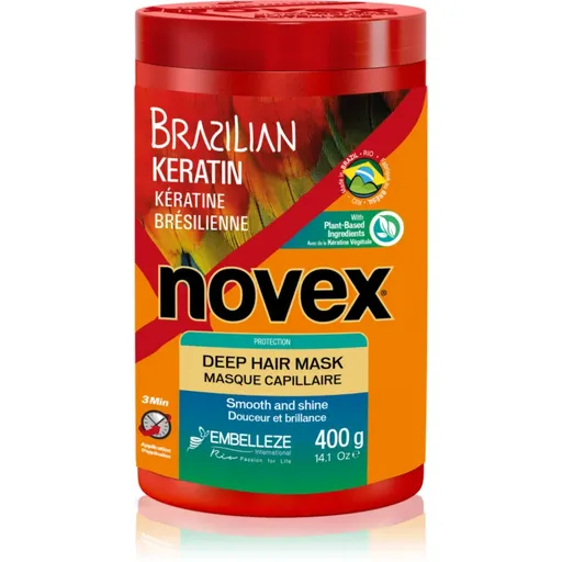 Novex Brazilian Keratin obnovujúca maska pre poškodené vlasy 400 g