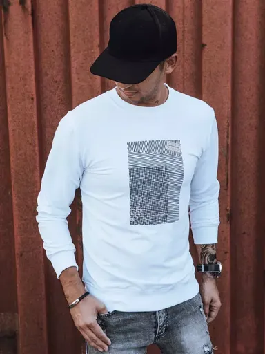 Štýlová biela mikina