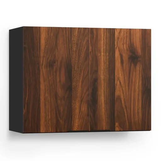 Blumfeldt WoodVista vysoká skrinka, Soft-Close, hliníkové rukoväte, udržateľné materiály