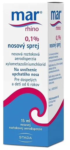 Mar rhino 0,1% sprej na zvlhčenie a očistenie nosovej sliznice 15ml