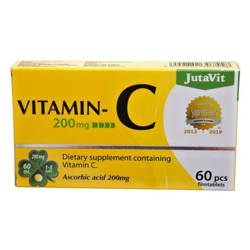 JUTAVIT Vitamín C 200 mg 60 tabliet